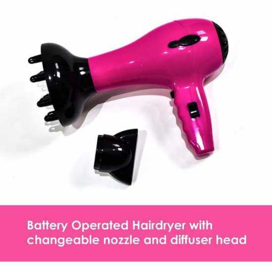 Girls Battery Operated Hairstyler Set Carry Case
