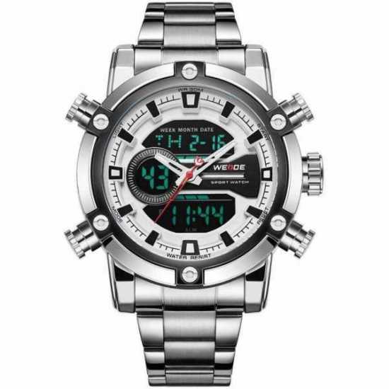Weide WH9603 Gents Stainless Steel Ana-Digi Chronograph Watch (Red Hot Product)