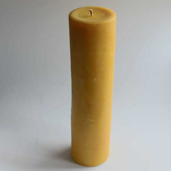 Set of Four Organic Beeswax Pillar Candles – Over 500 Hours Burning time -...
