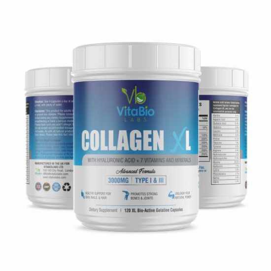 Collagen 3000mg with Hyaluronic Acid, Magnesium, Zink, Copper, Selenium 120...