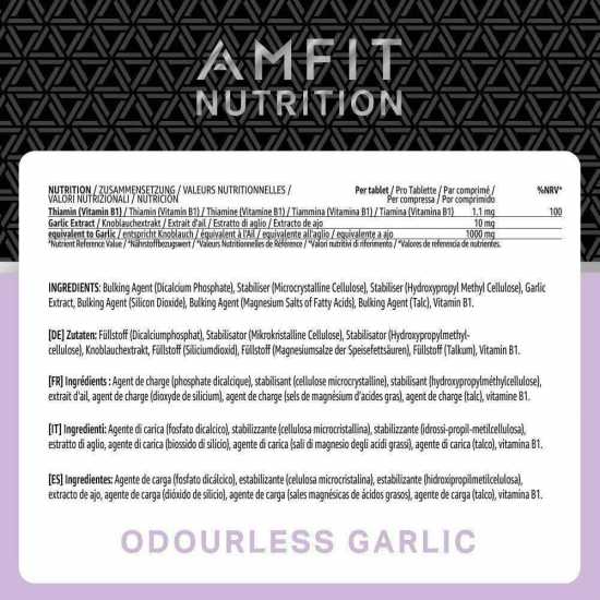 2x Amfit Nutrition Odourless Garlic 1000mg - 90 tablets Max