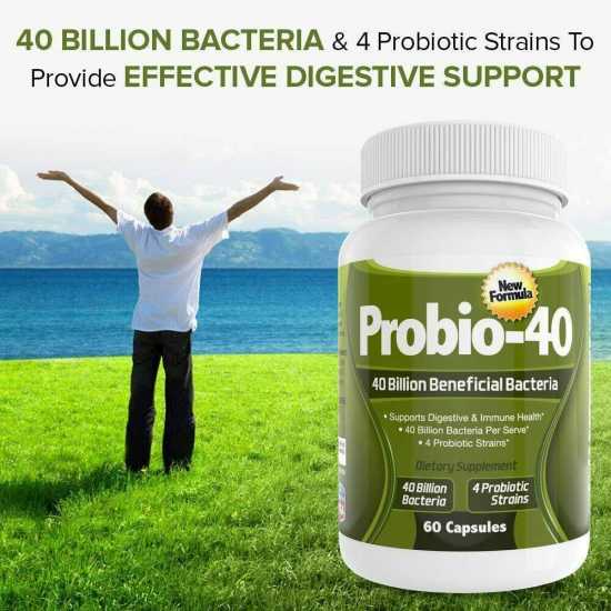 2x 40 Billion Probiotic Supplement for Men & Women with Acidophilus