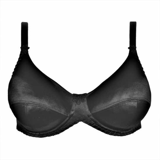 Silhouette Lingerie ‘Sirena Collection’ Black Satin Underwired Full Cup Bra...