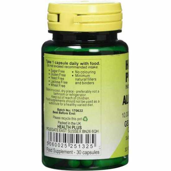 Health Plus Aloe Vera 5000mg Digestive Health Plant Supplement - 30 Gelatin