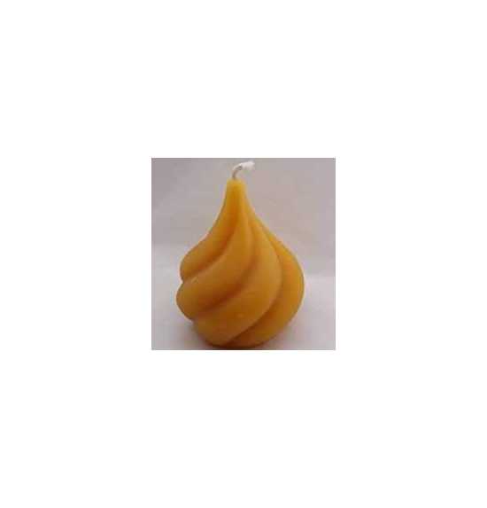 Pear Drop Twist Beeswax Candle Handmade in Wales with Organic Beeswax