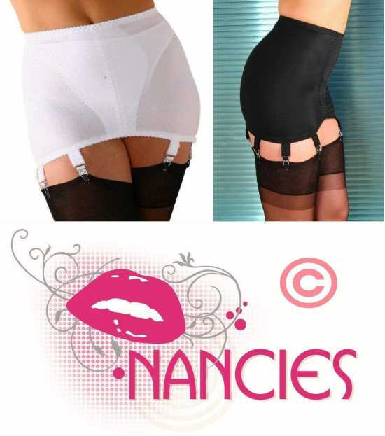 Nancies Lingerie Lycra 8 Strap Hosiery Shapewear Girdle with Garters (NLg8)