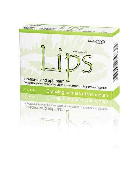 Pharmacy Laboratories Lips Mouth Ulcer Supplement | 30 Tablets | Contains Dry