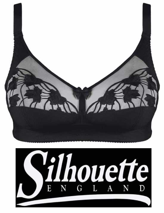 Silhouette Lingerie ‘Cascade Collection’ Black Non-Wired Soft Cup Bra UK...