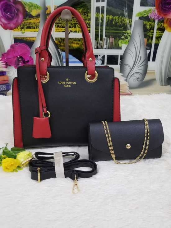 LV High Quality Hand Bag 2 Pcs Set handbag and clutch