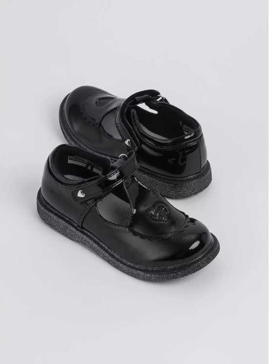 Black Patent T-Bar School Shoes - 7 Infant