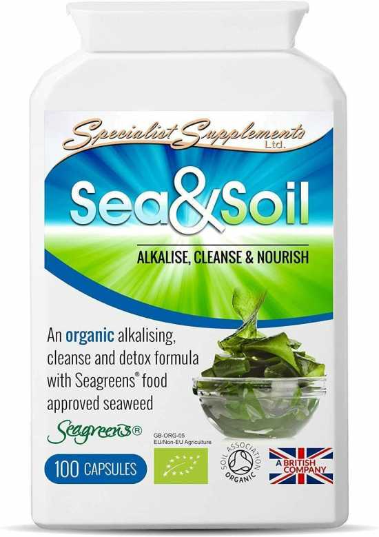 2x  Sea and Soil 100 Capsules Organic alkalising and detox formula antioxidants