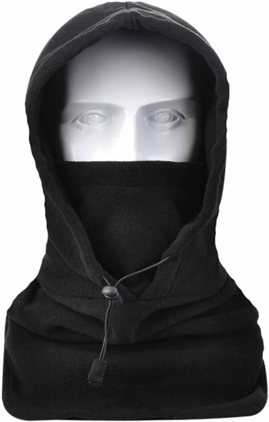 Fleece Thermal Sports Balaclava Ski Face Mask With Adjustable String