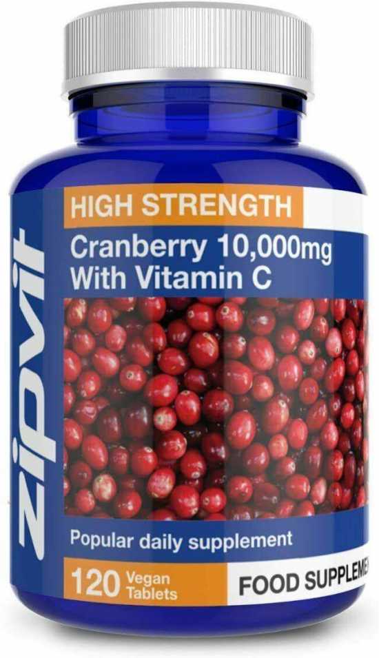Cranberry Tablets 10000mg with Vitamin C, 120 Vegan Tablets. 4 Months Supply.